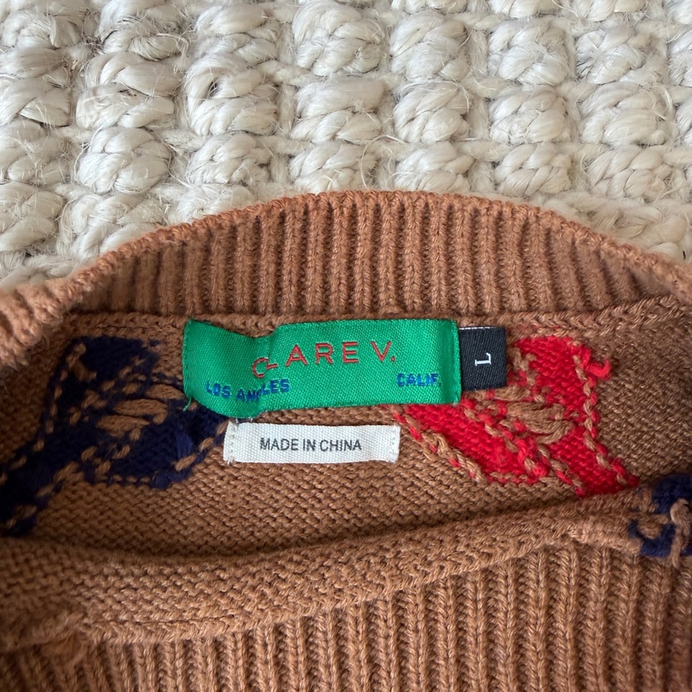 Chain Pattern Brown Sweater - Picture 2 of 4